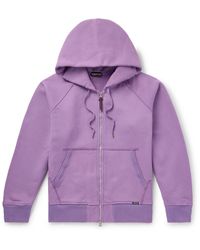 Tom Ford - Cotton-jersey Zip-up Hoodie - Lyst