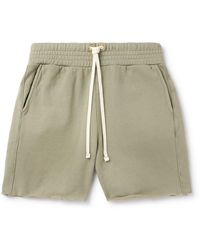 Les Tien - Straight-leg Garment-dyed Cotton-jersey Drawstring Shorts - Lyst