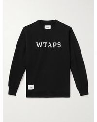 WTAPS - Felpa in jersey di cotone con logo applicato - Lyst