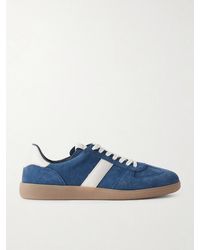 Tom Ford - Archer Leather-Trimmed Suede Sneakers - Lyst