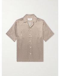 Frescobol Carioca - Roberto Camp-collar Printed Silk-voile Shirt - Lyst