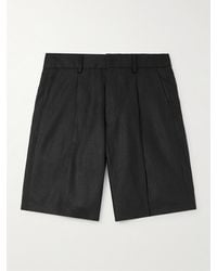 NN07 - Kay 1454 gerade geschnittene Shorts aus Leinen mit Falten - Lyst