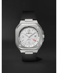 Bell & Ross - Br 05 Automatic Gmt 41mm Stainless Steel And Rubber Watch - Lyst