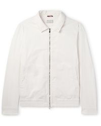Brunello Cucinelli - Slim-fit Cotton-blend Harrington Jacket - Lyst