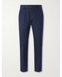 Brioni - Straight-Leg Linen And Cotton-Blend Trousers - Lyst
