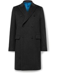 Paul Smith - Double-Breasted Wool And Cashmere-Blend Felt Overcoat - Lyst