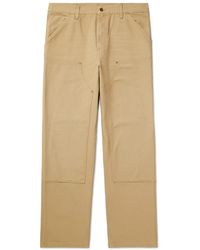 Carhartt - Double Knee Straight-leg Cotton-canvas Carpenter Trousers - Lyst