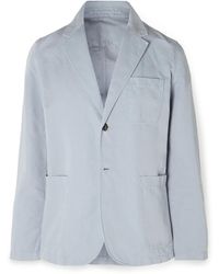 MR P. - Slim-fit Unstructured Garment-dyed Cotton And Linen-blend Twill Blazer - Lyst