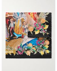 Rubinacci - Waterseller Printed Silk-twill Pocket Square - Lyst