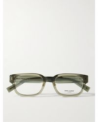 Saint Laurent - Rectangular-Frame Acetate Optical Glasses - Lyst