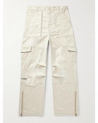 Acne Studios - Pondrey Logo-Appliquéd Faux Suede Cargo Pants - Lyst