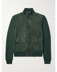Ralph Lauren - Suede-Panelled Cashmere Jacket - Lyst