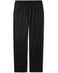 The Row - Jonah Wide-Leg Stretch Cotton And Cashmere-Blend Trousers - Lyst