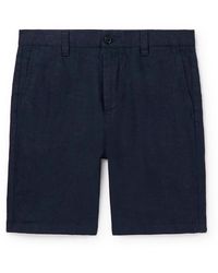 NN07 - Crown Straight-leg Linen Shorts - Lyst