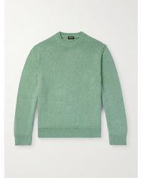 Zegna - Organic Cotton And Silk-blend Sweater - Lyst