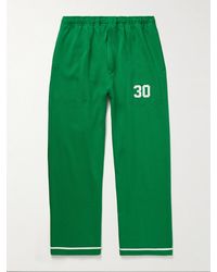 Bode - Sophomore Straight-Leg Appliquéd Cotton And Lyocell-Blend Jersey Sweatpants - Lyst