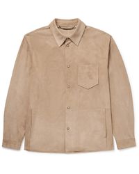 Canali - Suede Overshirt - Lyst