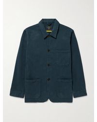 Portuguese Flannel - Stretch-Cotton Twill Utility Overshirt - Lyst