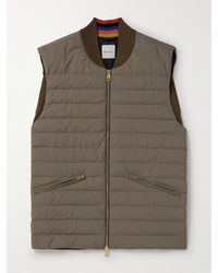 Paul Smith - Cotton-panelled Quilted Shell Down Gilet - Lyst