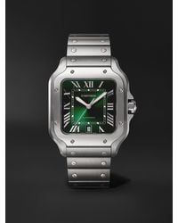 Cartier - Santos De Large Automatic 39.8Mm Interchangeable Stainless Steel And Alligator Watch, Ref. No. Wssa0062 - Lyst
