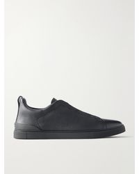 ZEGNA - Full-Grain Leather Sneakers - Lyst