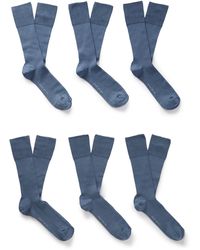 CDLP - Six-pack Ribbed Cotton-blend Socks - Lyst