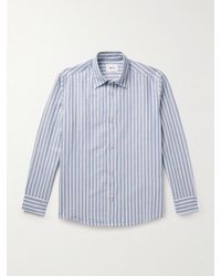 NN07 - Freddy 5327 Striped Linen And Cotton-blend Shirt - Lyst
