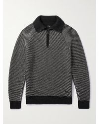Loro Piana - Cashmere And Cotton-blend Half-zip Sweater - Lyst