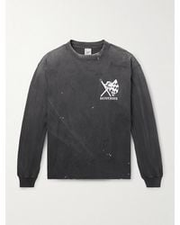 SAINT Mxxxxxx - Neighborhood Speed Kills Distressed Logo-Print Cotton-Jersey T-Shirt - Lyst