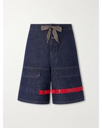 Kapital - Nouvelle Shuttle Straight-leg Denim Shorts - Lyst