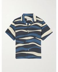 A Kind Of Guise - Gioia Convertible-Collar Printed Silk-Satin Shirt - Lyst