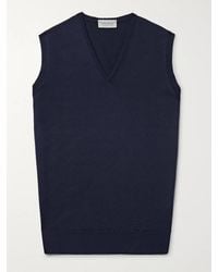 John Smedley - Hadfield Merino Wool Sweater Vest - Lyst