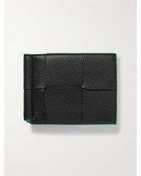 Bottega Veneta - Cassette aufklappbares Kartenetui aus vollnarbigem Intrecciato-Leder mit Geldklammer - Lyst