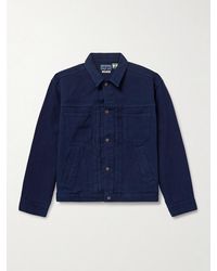 Blue Blue Japan - Dyed Sashiko Cotton Trucker Jacket - Lyst