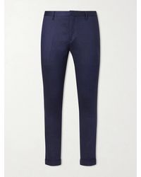 Paul Smith - Slim-fit Straight-leg Stretch Linen And Wool-blend Trousers - Lyst