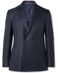 Canali - Unstructured Wool, Silk And Linen-Blend Blazer - Lyst