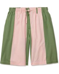 Kardo - Milo Straight-Leg Striped Cotton-Jacquard Drawstring Shorts - Lyst