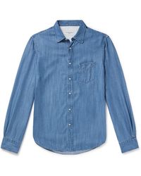Officine Generale - Slim-fit Lyocell-chambray Shirt - Lyst