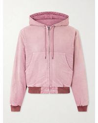 AURALEE - Garment-dyed Cotton-canvas Zip-up Hooded Jacket - Lyst