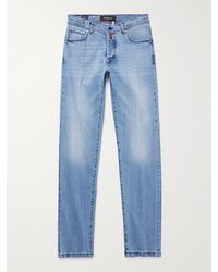 Kiton - Slim-fit Straight-leg Selvedge Jeans - Lyst