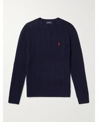 Polo Ralph Lauren - Pullover in misto lana e cashmere a trecce - Lyst