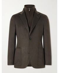 ZEGNA - Oasi Cashmere Zip-Up Blazer - Lyst