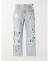 Paly Hollywood - Straight-leg Distressed Studded Jeans - Lyst