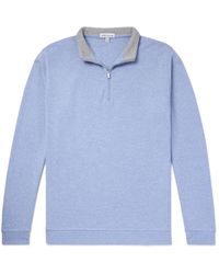 Peter Millar - Crown Cotton-blend Jersey Half-zip Sweatshirt - Lyst