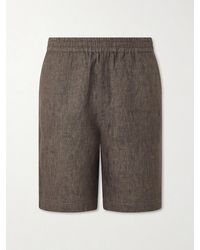 Sunspel - Straight-Leg Linen Shorts - Lyst