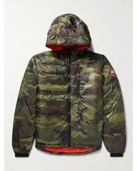 Canada Goose - Lodge Slim-fit Camouflage-print Recycled Nylon-ripstop Hooded Down Jacket - Lyst