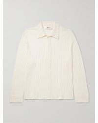 Séfr - Riku Pointelle-Knit Merino Wool Shirt - Lyst