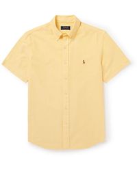 Polo Ralph Lauren - Button-down Collar Logo-embroidered Cotton Oxford Shirt - Lyst