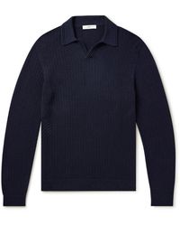 MR P. - Textured Organic Cotton Polo Shirt - Lyst
