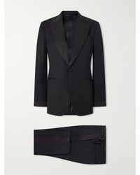 Tom Ford - Shelton Grosgrain-Trimmed Wool And Mohair-Blend Twill Tuxedo Suit - Lyst